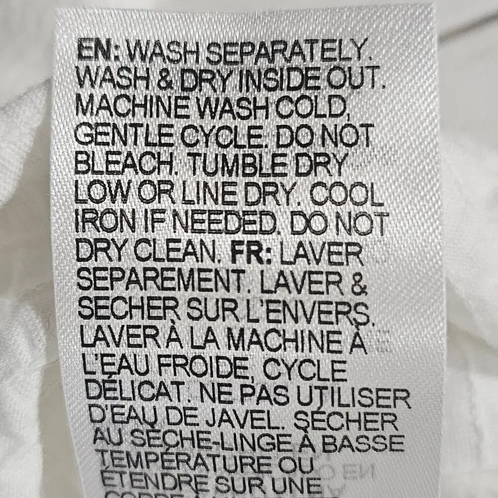 ROXY White Milkmaid Ruched Crop Top Puff Sleeve XS Cottagecore - Picture 7 of 8